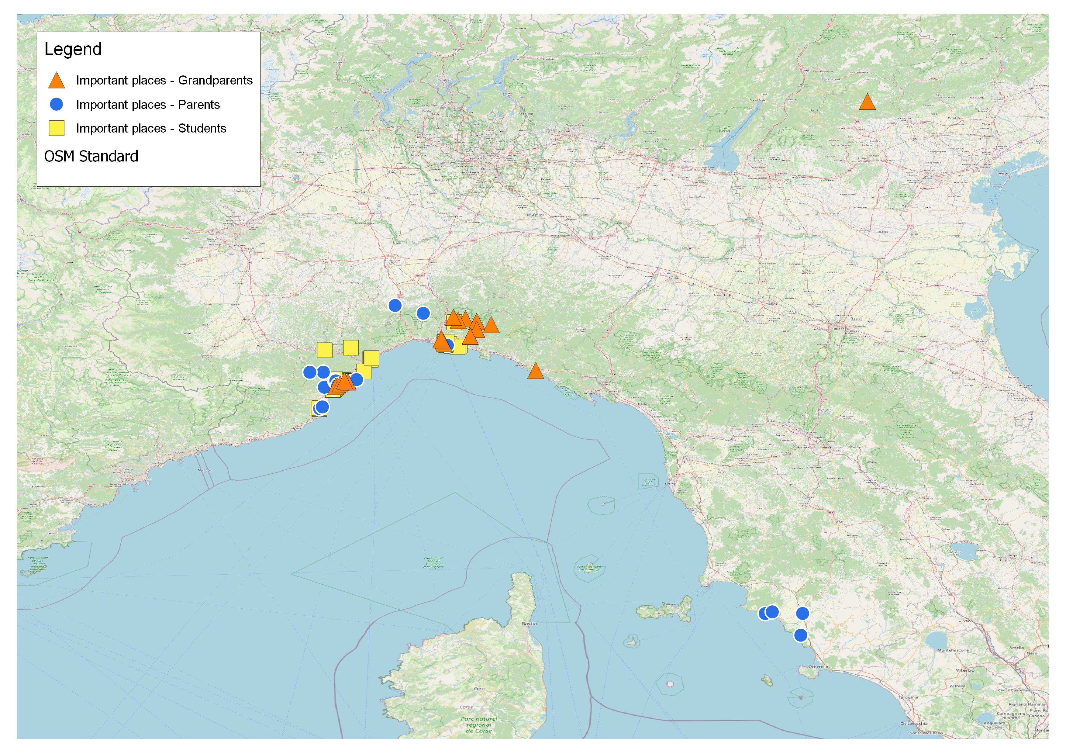 Participatory mapping activities with Ligurian high school students